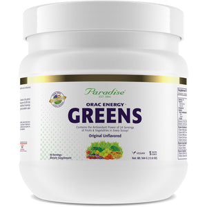 Paradise, ORAC Energy Greens Powder Extract, Super Antioxidants, Probiotics for Gut Health & Digestion, Vitamin C for Immunity, with Spirulina & Chlorella, Non-Gmo, Gluten Free, 60 Servings