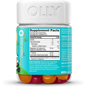 OLLY Kids Chillax Gummy, for a Calm and Relaxed Mood*, Magnesium, L-Theanine, Lemon Balm Extract, Chewable Supplement, Sherbet Flavored, 25 Day Supply - 50 Count (Packaging May Vary)