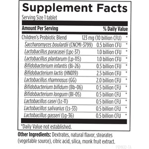Designs for Health Probiomed Kids Chewable Probiotic - 10B CFU Gut & Immune Support for Children - Lactobacillus, Bifidobacterium + Saccharomyces Boulardii - Delicious Berry Flavor (30 Tablets)