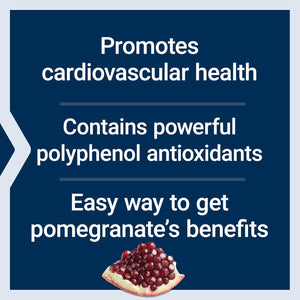 Life Extension Pomegranate Fruit Extract, 500 Mg, Antioxidant Polyphenols for Cardiovascular Health, Superfood, Gluten Free, Non-Gmo, Vegetarian, 30 Capsules