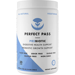 PERFECT PASS Prebiotic PHGG Partially Hydrolyzed Guar Gum 210G Powder - 100% Natural Gluten Free Non GMO - Certified Kosher Vegetarian Sugar Free