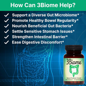 3Biome - Natural Probiotic Supplement - Non-Gmo, Vegan, Gluten-Free