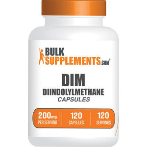 Bulksupplements.Com DIM Capsules - Diindolylmethane Capsules for Men & Women, DIM 200Mg, Gluten Free, 1 Capsule per Serving, 120 Count (Pack of 1)