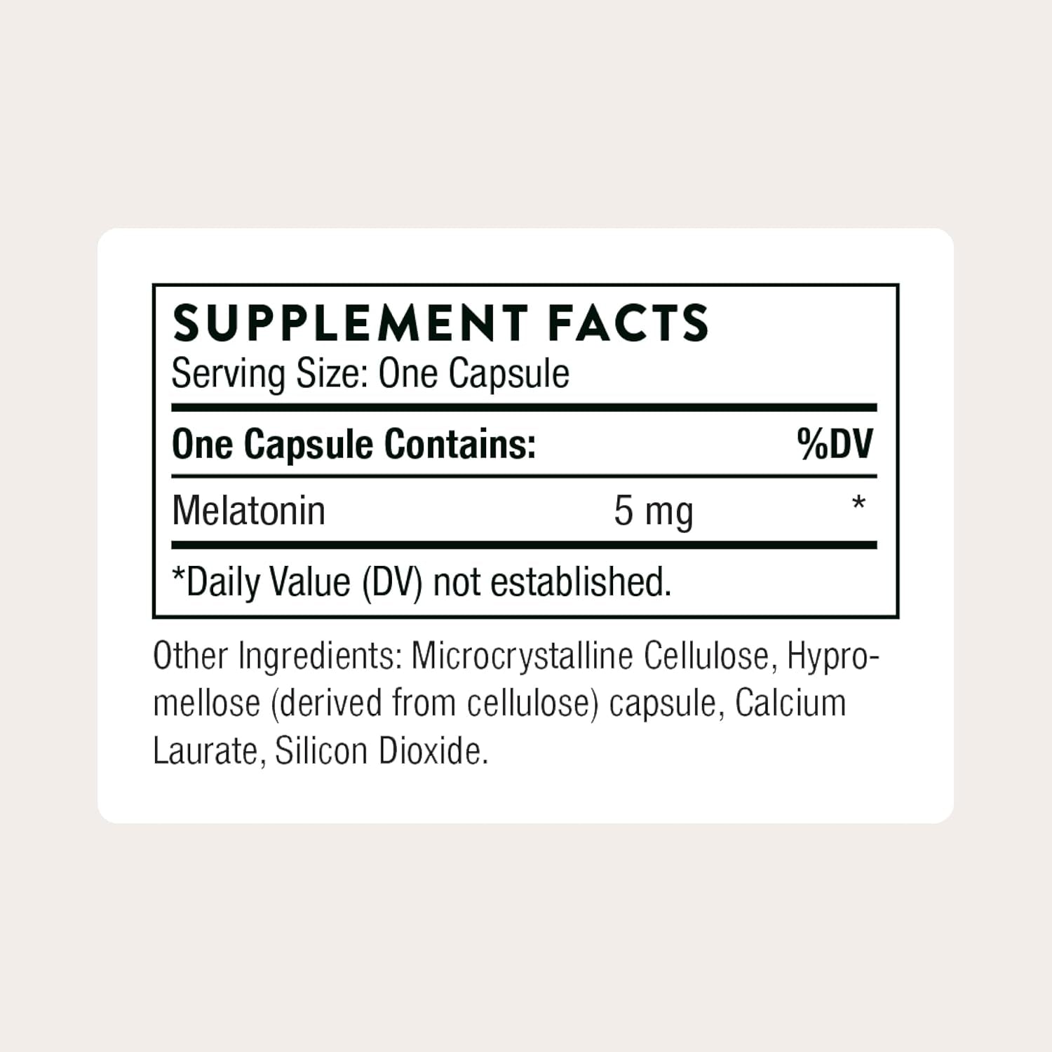 THORNE - Melaton-5-5 Mg Melatonin Supplement - Supports Normal Circadian Rhythms, Restful Sleep & Relaxation* - Third-Party Certified - Gluten, Dairy & Soy-Free - 60 Capsules