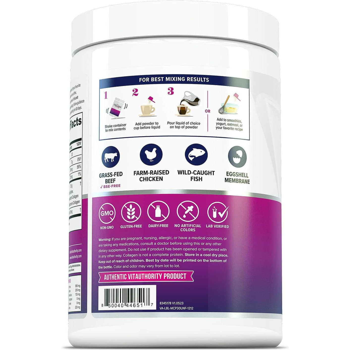 Multi Collagen Peptides Powder for Women - Hydrolyzed Unflavored Collagen Powder for Women with Types I II III V & X plus Vitamin C & Hyaluronic Acid for Beautiful Hair Skin and Nails - 30 Servings