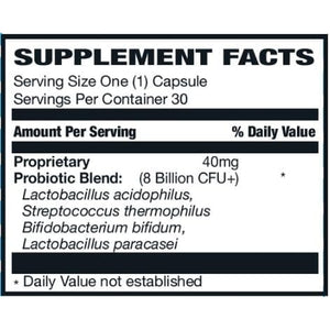 Rising Health Risaquad™ Probiotic Capsules – 40 Mg (8 Billion CFU+) Proprietary Probiotic Blend for Daily Digestive & Gut Flora Support – 30 Capsules
