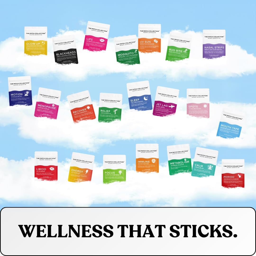 The Patch Collection® - Ultimate Menopause Support Patch for Women | Hot Flushes, Night Sweats, Fatigue, Mood, Sleep | 100% Natural & Vegan, Latex Free (Pack of 15)