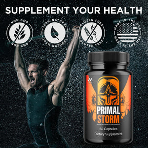 Primal Storm Capsules, Official Primal Storm Supplement for Men with All Natural Ingredients, Advanced Primalstorm Health and Wellness Pills Maximum Strength Formula Vitamin Supplement (60 Capsules)