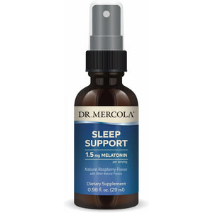 Dr. Mercola Sleep Support with Melatonin Spray - Supports Restful Sleep - Non-Gmo, Gluten-Free & Soy-Free - Natural Raspberry Flavor - 0.98 Fl Oz (35 Servings)