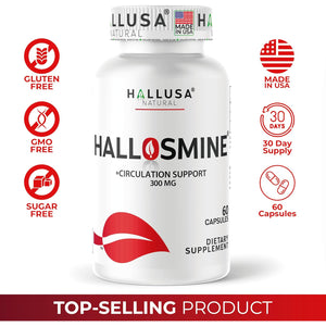 Hallusa Natural Diosmin Circulation - Support for Circulation and Veins - DIOSMIN - DIOSMINE- DIOSMINA - Circulation & Vein Support Supplement