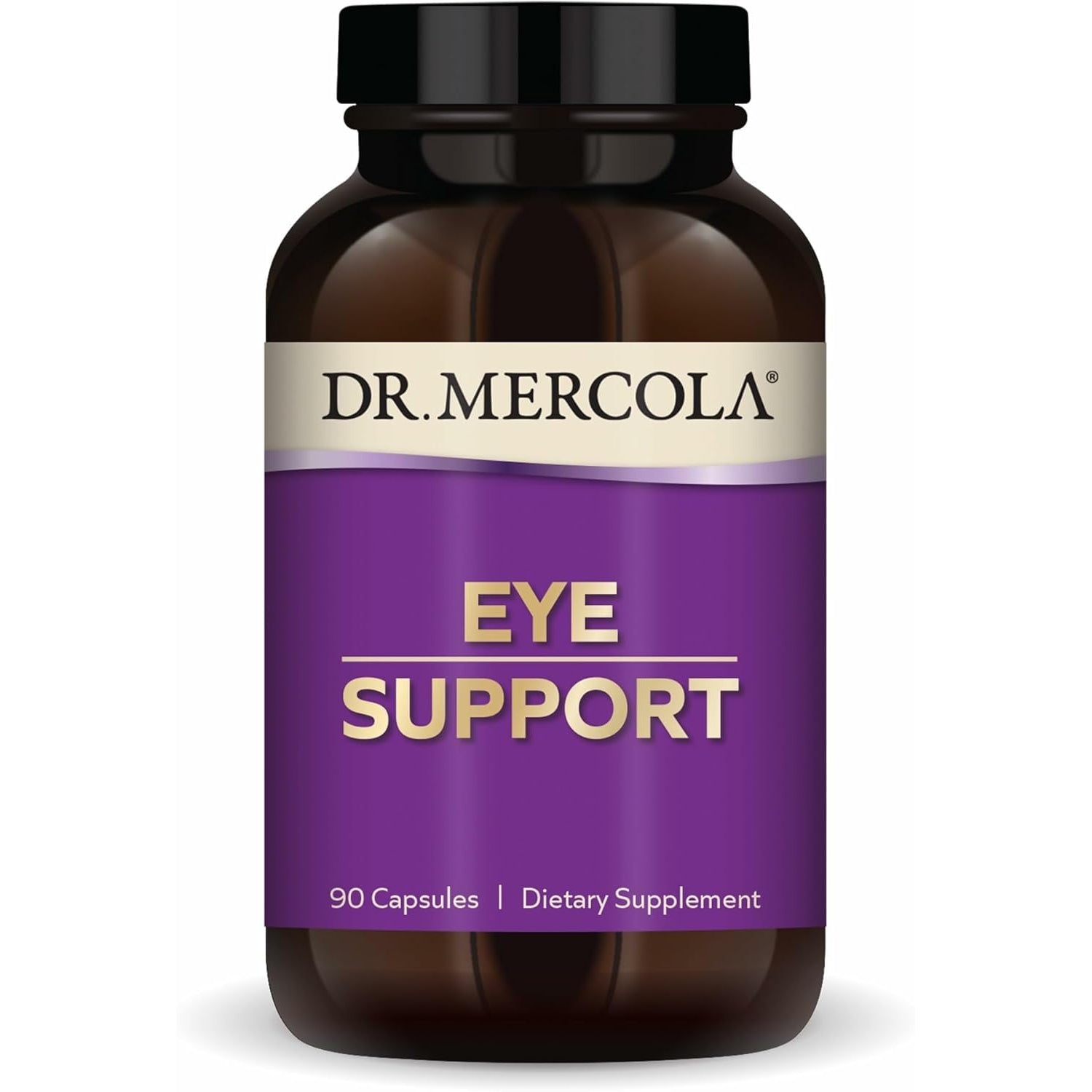 Dr. Mercola Eye Support - Supports Eye & Vision Health - with Lutein, Zeaxanthin, Organic Astaxanthin & Black Currant - Non-Gmo, Gluten-Free & Soy Free - 90 Capsules (90 Servings)