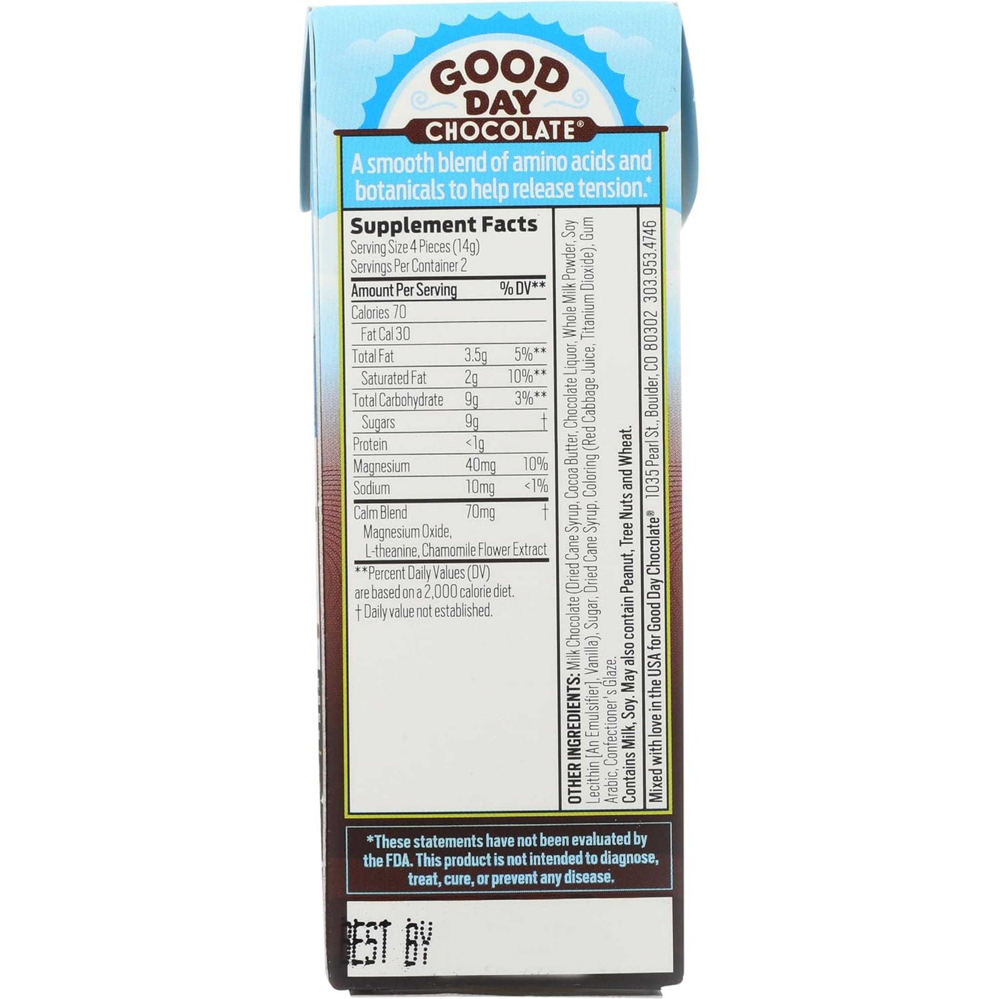 Good Day Chocolate Calm Supplement 8Ct