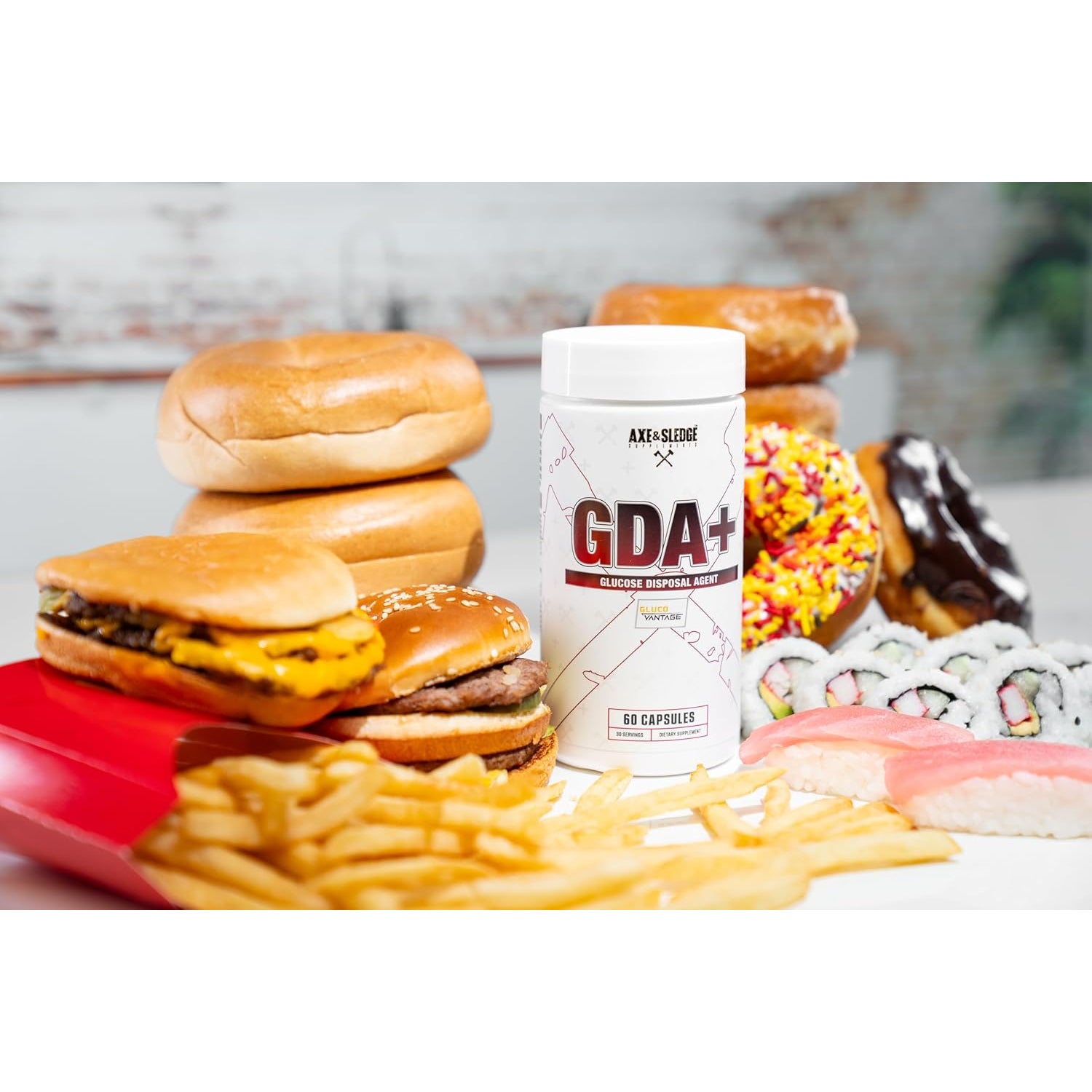 Axe & Sledge GDA+ Glucose Disposal Agent | Supports Nutrient Absorption, Stable Blood Glucose, and Muscle Glycogen Replenishment | 30 Servings