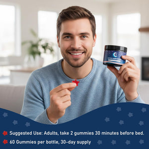 ZAYMAN Melatonin Free Sleep Gummies, Natural Sleep Aid Gummies with L-Theanine, Magnesium Glycinate, Valerian Root, Passionflower - Sugar Free, Strawberry Flavor, Vegan, 60 Count