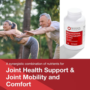 PROTOCOL for LIFE BALANCE Glucosamine & Chondroitin with MSM - Joint Support* - Chondroitin MSM Supplement - Non-Gmo & Dairy Free - 180 Veg Caps