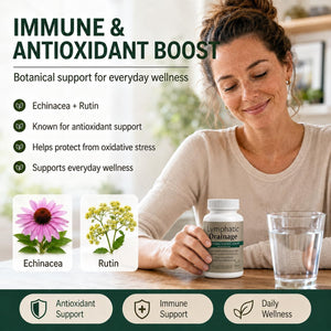 Lymphatic Drainage Capsules - New Maximum Potency Formula with Dandelion Extract, Cleavers Extract, Natural Ingredients, Vegan & Non-Gmo, 60 Capsules (1)