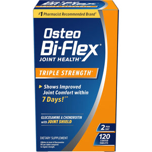 Osteo Bi-Flex Triple Strength Glucosamine Chondroitin Supplement, Improve Joint Function, Strength, Flexibility, Mobility 120 Coated Tablets