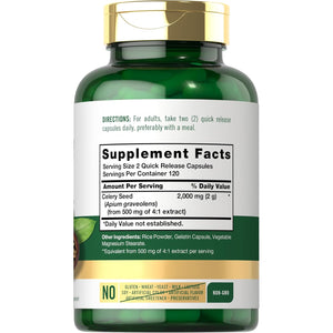 Carlyle Celery Seed Extract Capsules | 240 Count | Traditional Herb Supplement | Non-Gmo and Gluten Free Formula
