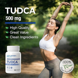 Puregen Labs TUDCA (Tauroursodeoxycholic Acid) 500Mg per Serving, Bile Salts Liver Supplement | No Harmful Additives | Non-Gmo | Gluten Free - 60 Vegetarian Capsules