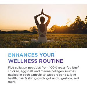 Dr. Emil Nutrition Multi Collagen - Hydrolyzed Collagen Supplement - Types I, II, III, V & X - Hair, Skin, Nails & Joint Support - Non-Gmo & Gluten-Free - 90 Capsules