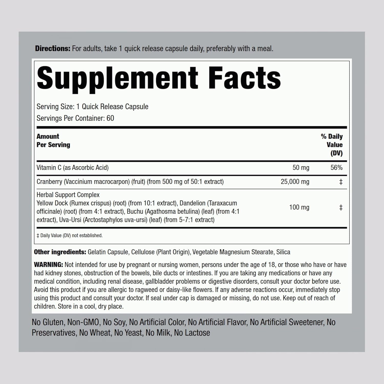 Piping Rock Kidney Support Supplement | 60 Capsules | Care & Restore Formula | for Men and Women | Non-Gmo, Gluten Free