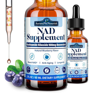 NAD Supplements for Women & Men, Liposomal NAD Nicotinamide Riboside Resveratrol 900Mg W. Resveratrol, Quercetin, Collagen, Niacin, Biotin Support Anti-Aging, Longevity, Energy, Focus