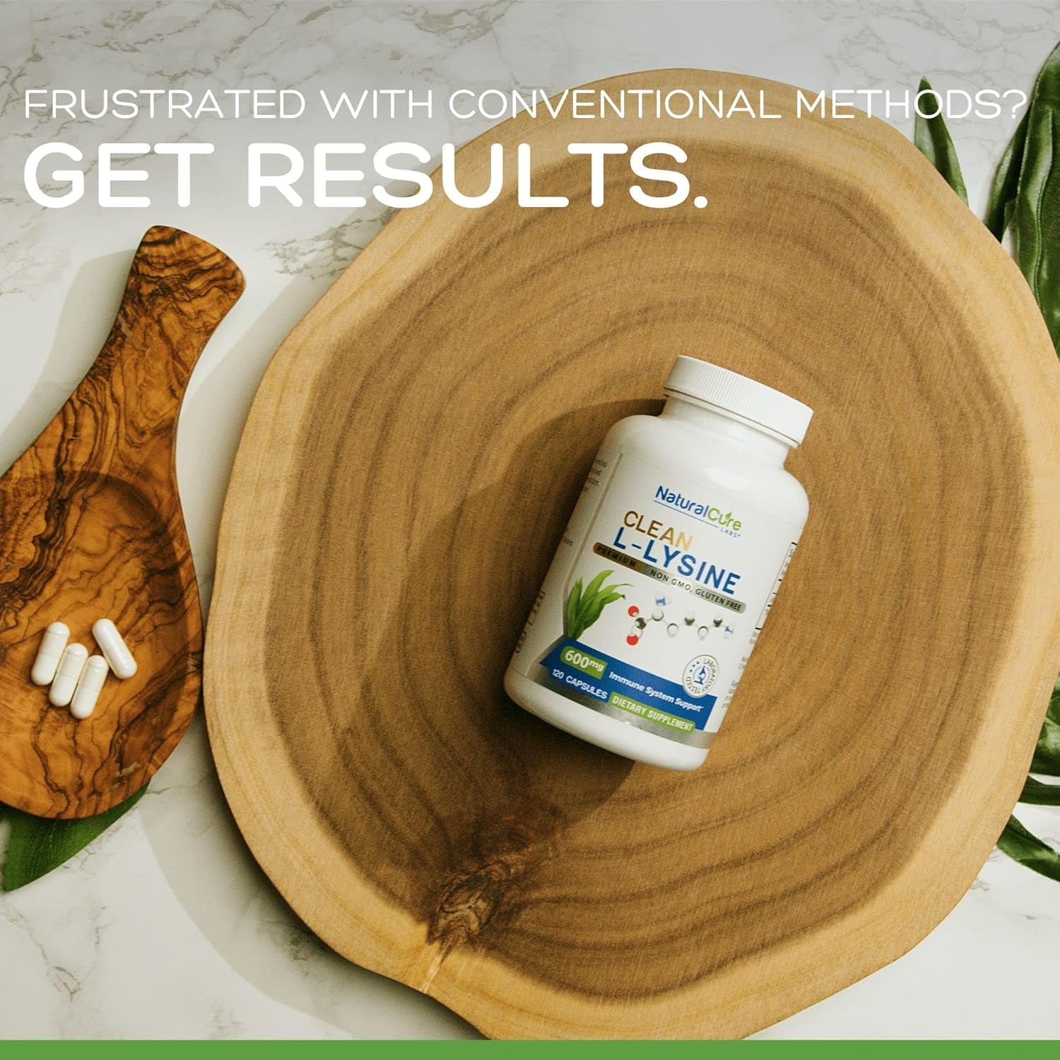 Palmara Health Clean L-Lysine 600Mg, 120 Capsules | Vegan, Non-Gmo, & Gluten Free