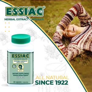 ESSIAC Tea All-Natural Herbal Extract Capsules – 60 Capsules | Powerful Antioxidant Blend to Help Promote Overall Health & Well-Being | Original Formula since 1922