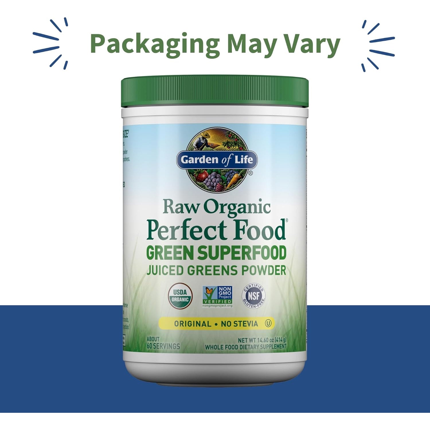 Garden of Life Super Greens Powder Smoothie & Mix, Probiotics & Digestive Enzymes for Digestive Health, Organic Superfoods Nutrition Fruit and Vegetables for Women & Men Energy, Original, 60 Servings