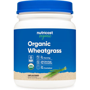 Nutricost Organic Wheatgrass Powder 1 LB - Non-Gmo Superfood