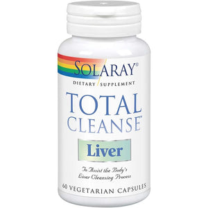 SOLARAY Total Cleanse Liver Supplement - Milk Thistle Formula for Men & Women, Dandelion Root Extract for Healthy & Natural Cleansing Support, 635 Mg - 60 Count Veg Capsules