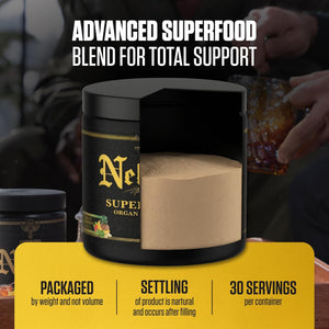 Ambrosia Superfood Organ & Cycle Support Powder | Liver & Kidney Support with Milk Thistle, Red Yeast Rice & Coq10 | 13 Superfood Ingredients | 30 Servings | Fruit Symphony