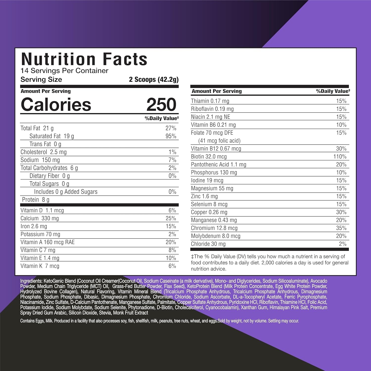 Keto Science Ketogenic Meal Shake Vanilla Dietary Supplement, Keto Protein, Rich in Mcts and Protein, Packed with Collagen, Vitamins and Minerals, Keto and Paleo Friendly, Weight Loss, (14 Servings), 20.49 Oz