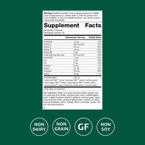 Standard Process Inc. Immuplex - Daily Immune Support Supplement with Folate, Iron, Vitamin C & Vitamin a - Mineral Supplement with Antioxidant Ingredients - 90 Capsules