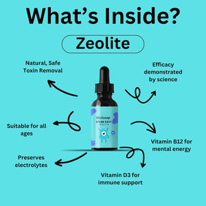 Vitalleap Speak Easy Zeolite Drops for Kids, Liquid Nutritional Formula with Zeolite, Methyl B12 & Vitamin D3, Daily Wellness Support for Kids, Easy Liquid Dropper, Ages 3+, 30 Servings(1Pc)