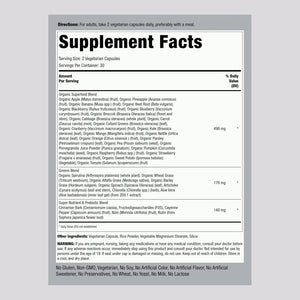 Piping Rock Fruits and Veggies Supplement | 60 Capsules | Superfood Fruit and Vegetables Vitamins | with Prebiotic Blend | Vegetarian Formula | Non-Gmo, Gluten Free