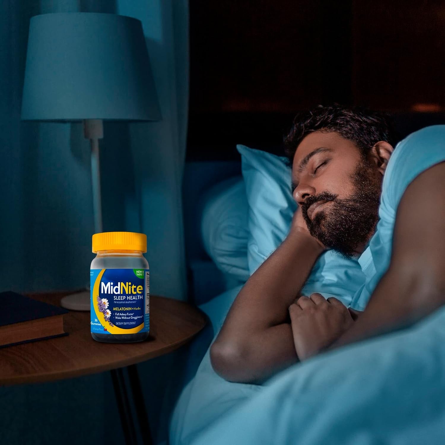 Midnite Deep Sleep Extra Strength, 10 Mg Melatonin Sleep Aid, Non-Habit Forming, Herbal Dietary Supplement for Adults, Drug-Free, Gluten-Free, and Lactose-Free, Vegetarian-Friendly, 36 Gummies