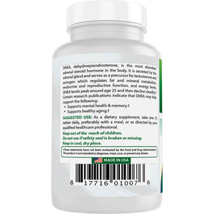 Best Naturals Dhea 25Mg Supplement 240 Tablets - Supports Balanced Hormone Levels for Men & Women - Promotes Healthy Aging - USA Manufactured