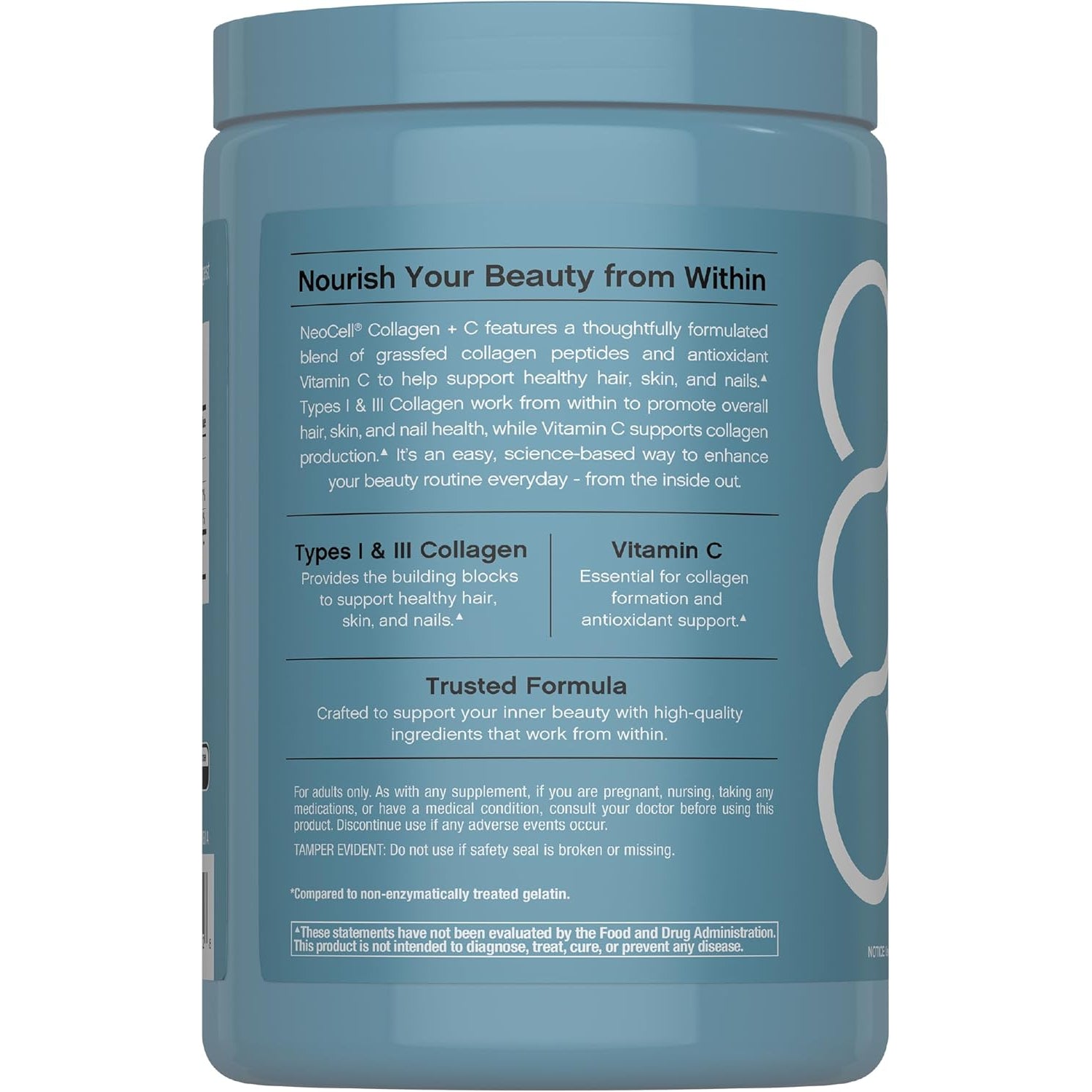Neocell Collagen Peptides Pills | 400 Caplets | Grass Fed | with Vitamin C | Superior Absorption Formula | for Women and Men