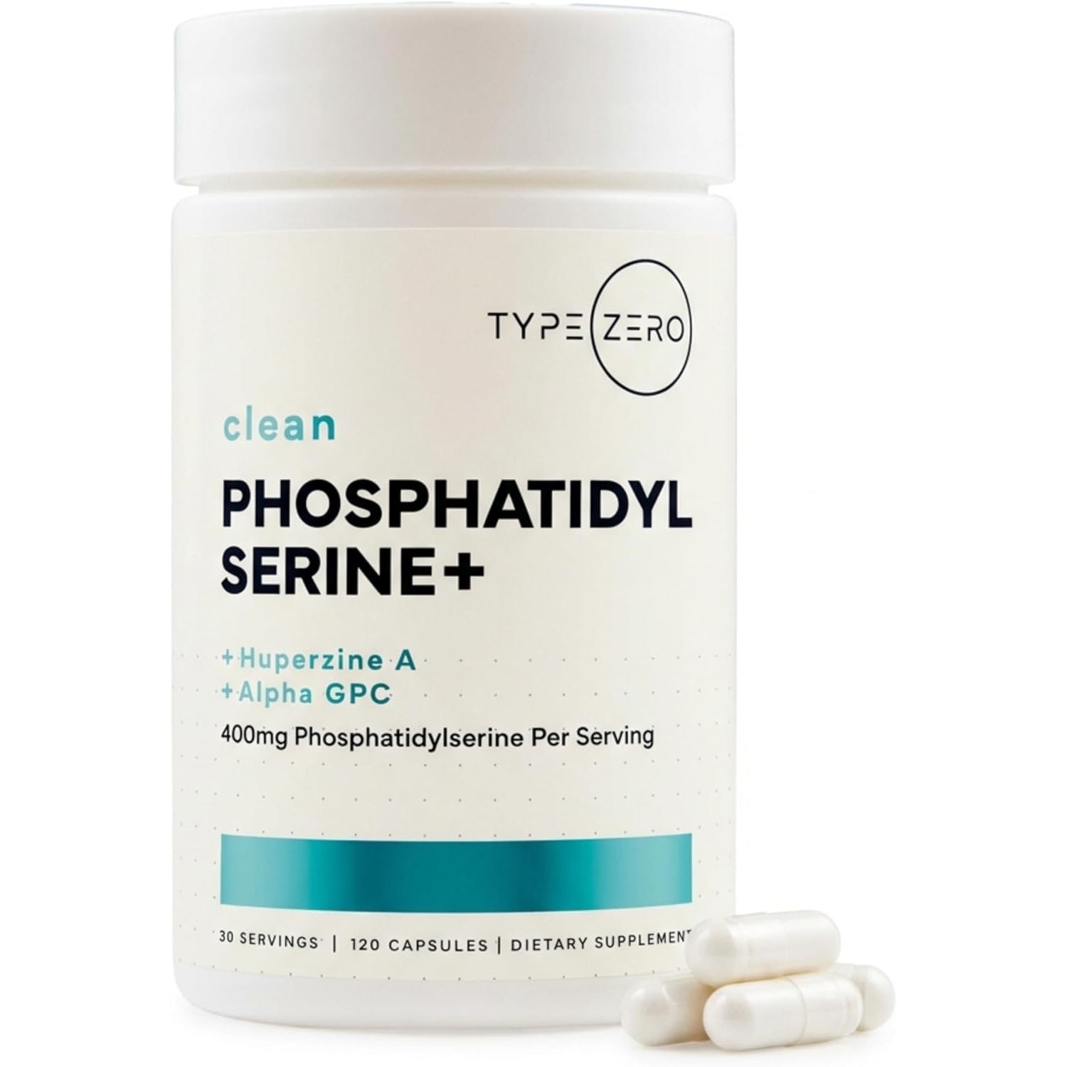 Type Zero Phosphatidylserine 3X Strength Nootropics Brain Support Supplement W/Alpha GPC, Huperzine a & Phosphatidylserine - Clean Focus & Memory Supplement for Brain Pills