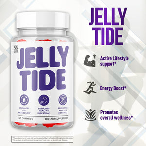 (5 Pack) Jelly Tide Gummies, Official Jellytide Weight Management Gummys with Natural Ingredients, Jellytide Advanced Wellness Gummy with Maximum Strength Active Lifestyle Multivitamins (300 Gummies)