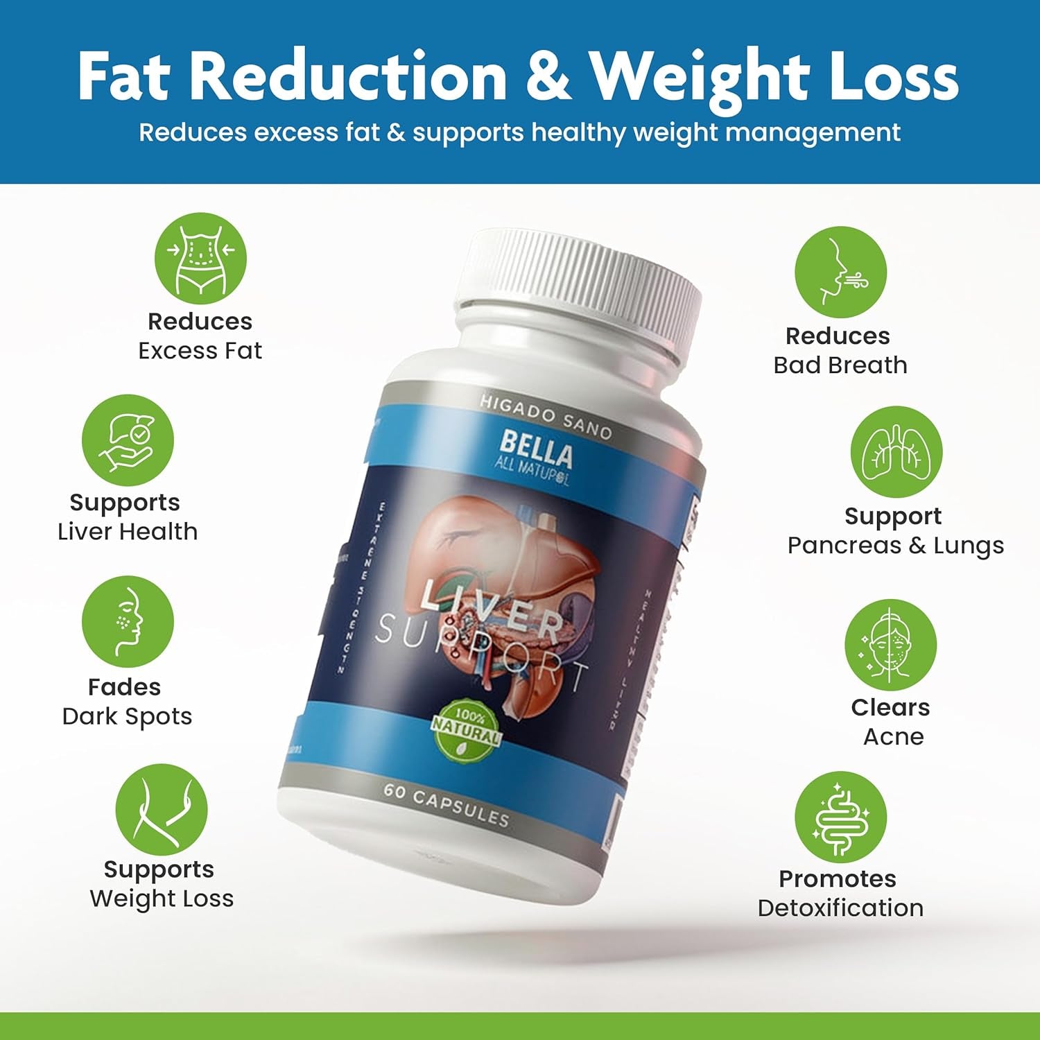 Bella All Natural Liver Support Capsules