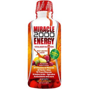Century Systems - Miracle 2000, Complete Liquid Multivitamin and Mineral Supplement with Amino Acids and Antioxidants, 32 Ounces