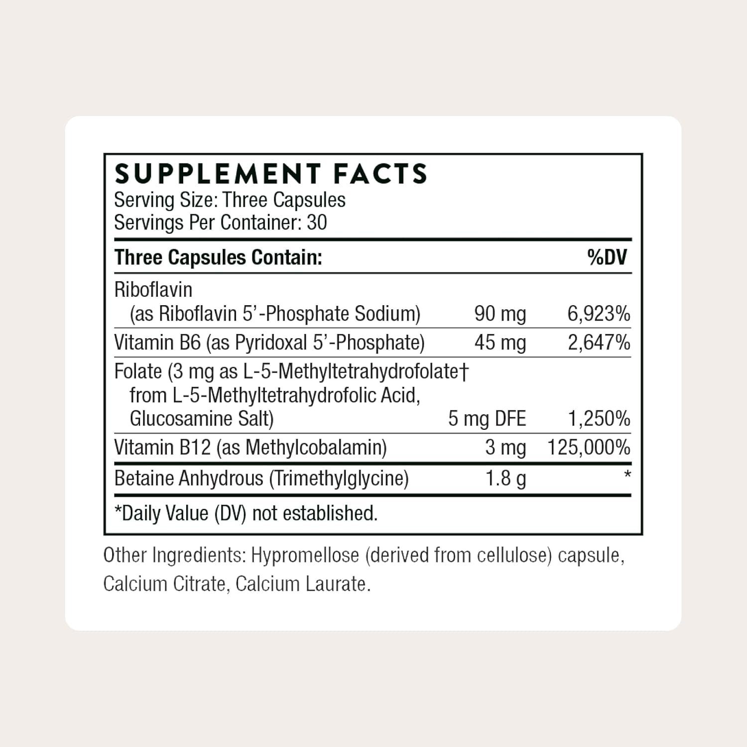THORNE - Methyl-Guard plus - Active Folate (5-MTHF) with Vitamins B2, B6 & B12 - Supports Methylation & Healthy Level of Homocysteine* - Gluten, Dairy & Soy-Free - 30 Servings