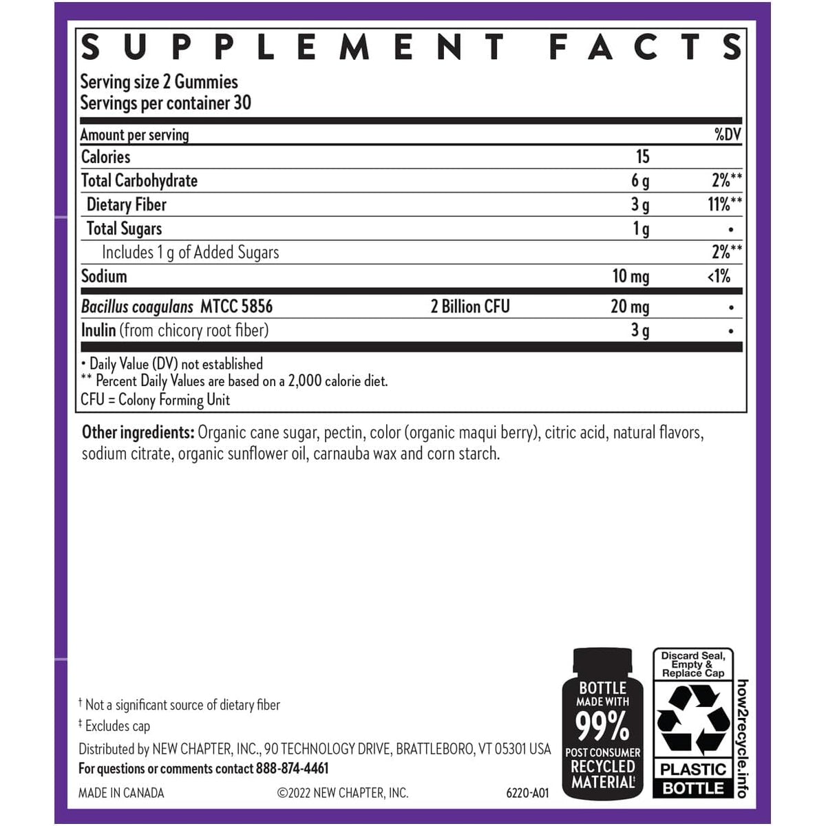 New Chapter Probiotic Gummies for Women and Men, All-Flora (1 Month Supply) – 55% Less Sugar+, Formulated for Holistic Gut Health Support with Probiotics + Prebiotic Fiber + 100% Vegan + Non-Gmo