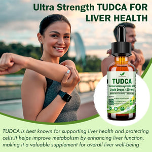 Pure TUDCA Bile Salts Liquid Drops 1200Mg (Tauroursodeoxycholic Acid) Premium Liver Support, Bile Flow & Gallbladder Cleanse Supplement丨High Absorption Liquid | Non-Gmo | 3Rd Party Tested | 2 Fl Oz