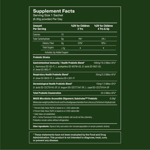 Seed PDS-08 Pediatric Daily Synbiotic - Fiber-Based Prebiotic & Probiotic for Kids - Digestive Health, Regularity, Constipation Relief - Ages 3-17 - Vegan and Shelf-Stable - 30 Sachets (30-Day Supply)