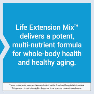 Life Extension Mix™ Powder, High Potency, Advanced Vitamin, Mineral, Fruit & Vegetable Formula, Vitamin B, C, D, E, Magnesium, for Whole-Body Health, Healthy Aging, Gluten-Free, 12.70 Oz