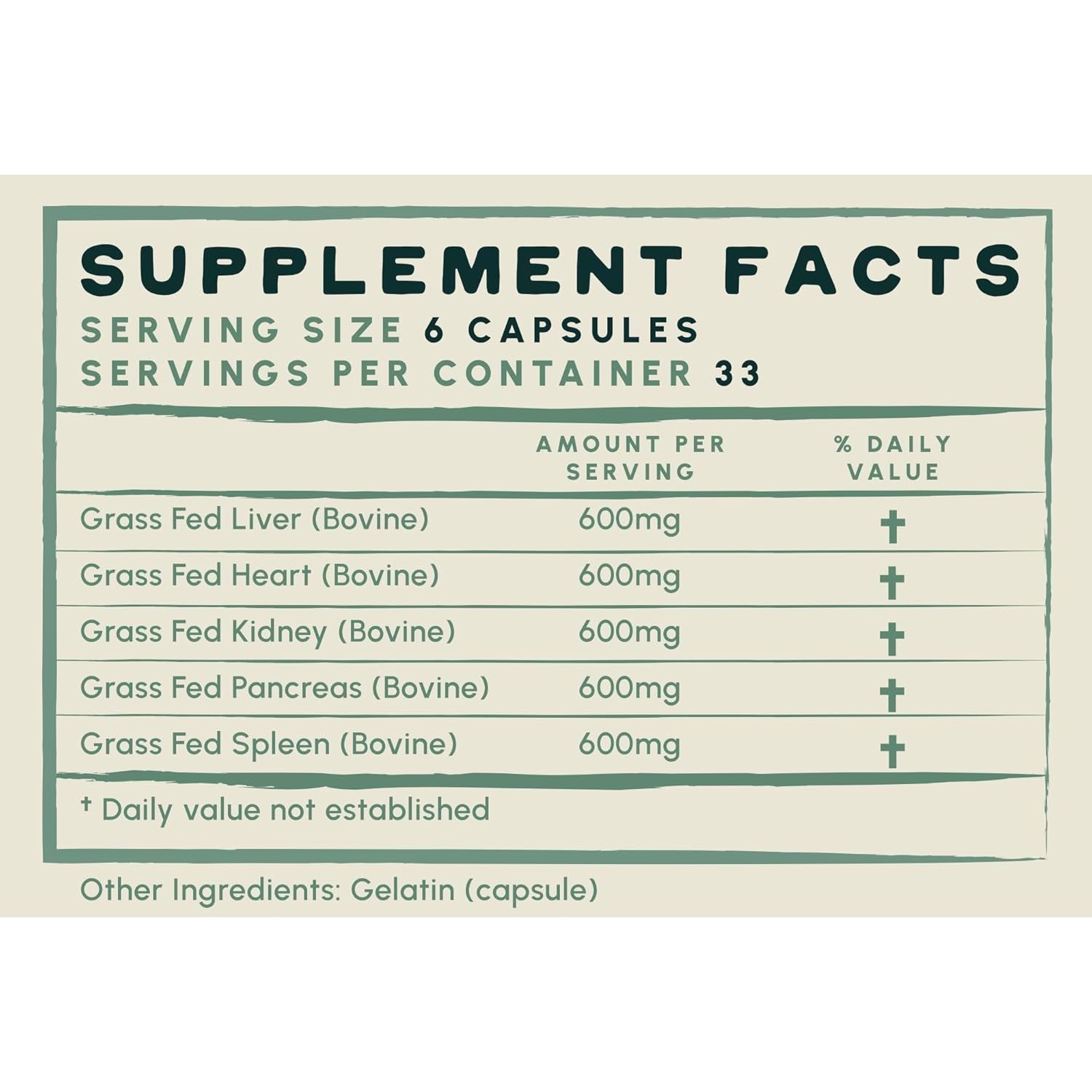 One Earth Health New Zealand 100% Grass Fed Beef Organs – (200 Count, 3,000Mg Serving) Liver, Heart, Kidney, Pancreas, Spleen Supplement. Organ Meat Complex Sourced from New Zealand