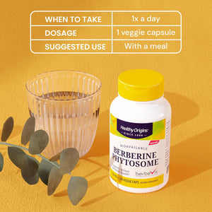 Healthy Origins Berberine Phytosome 550 Mg, 120 Veggie Capsules - Bioavailable Berberis Aristata Extract - Supports Metabolic Health, Body Composition, Advanced Phytosome Technology - 4 Month Supply